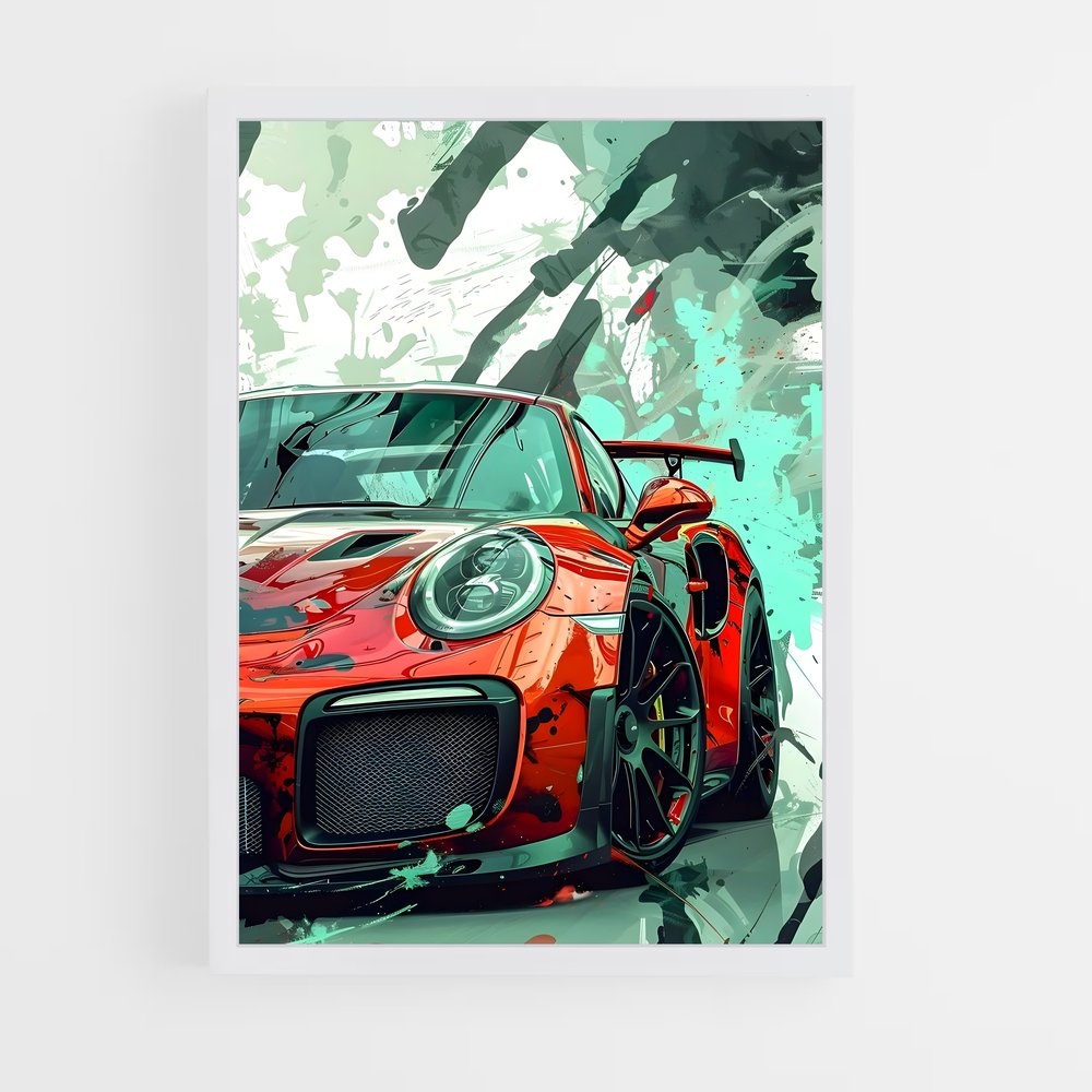 Poster Éclatant GT3 – affiche Porsche (vue 3)